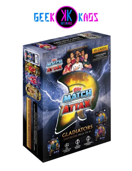 TOPPS - MATCH ATTAX - UEFA CHAMPIONS LEAGUE, MEGA TIN GLADIATOR 2025/26