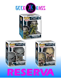 3-PACK - FUNKO POP! ALIEN VS. PREDATOR: REQUIEM - PREDALIEN 1997, WOLF PREDATOR 1998, BULL PREDATOR 1999