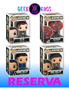 4-PACK - FUNKO POP! - THE LAST OF US - CLICKER 1843, ELLIE 1844, JOEL MILLER 1845, TOMY MILLER 1846