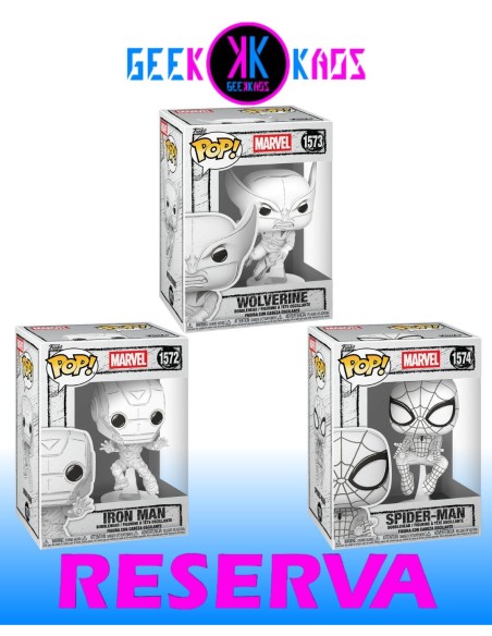 3-PACK - FUNKO POP! MARVEL - IRON MAN 1572, WOLVERINE 1573, SPIDER-MAN 1574