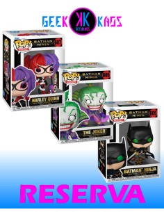 3-PACK - FUNKO POP! - BATMAN NINJA - BATMAN NINJA 605, THE JOKER 606, HARLEY QUINN 607