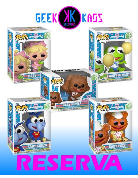 5-PACK - FUNKO POP! - MUPPET BABIES - BABIE FOZZIE 1695, BABIE KERMIT 1696, BABY PIGGY 1697, BABY GONZO 1698, BABY ROWLF 1699