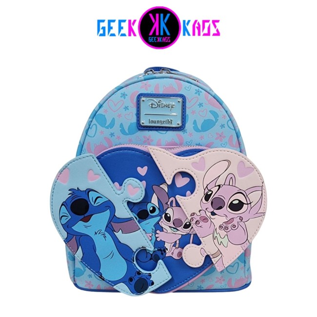 MINI MOCHILA - DISNEY - STITCH & ANGEL - LOUNGEFLY