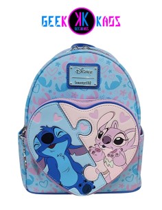 MINI MOCHILA - DISNEY - STITCH & ANGEL - LOUNGEFLY