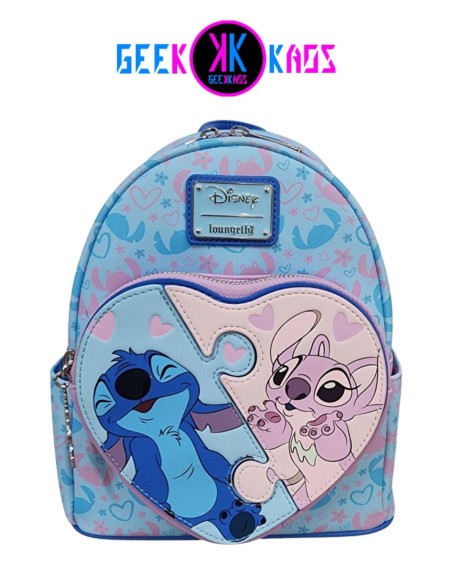 MINI MOCHILA - DISNEY - STITCH & ANGEL - LOUNGEFLY