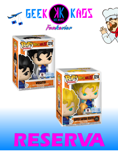 FUNKO POP! - DRAGON BALL Z - VEGITO 2218 (CHALICE PRERELEASE STICKER) ( bundle Regular + chase)