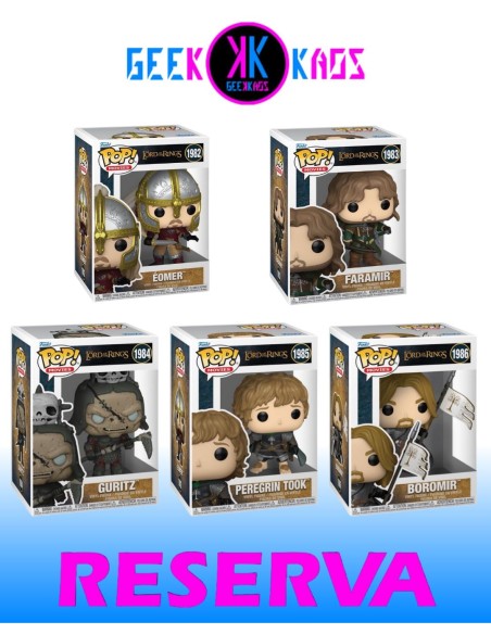 5-PACK - FUNKO POP! THE LORD OF THE RINGS - ÉOMER 1982, FARAMIR 1983, GURITS 1984, PEREGRIN TOOK 1985, BOROMIR 1986