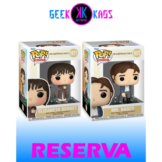 2-PACK - FUNKO POP! - PRIDE & PREJUDICE - ELIZABETH BENNET 1971, MR. DARCY 1972