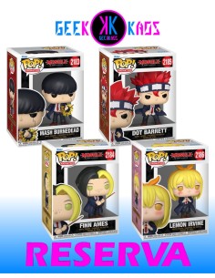 4-PACK - FUNKO POP! MASHLE - MASH BURNEDEAD 2183, FINN AMES 2184, DOT BARRET 2185, LEMON IRVINE 2186