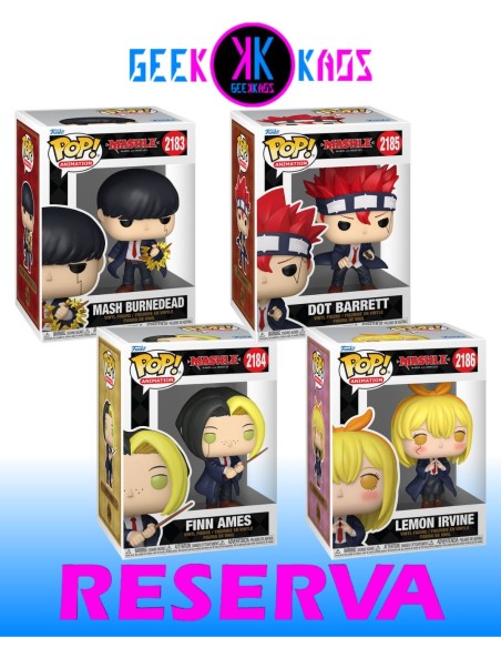 4-PACK - FUNKO POP! MASHLE - MASH BURNEDEAD 2183, FINN AMES 2184, DOT BARRET 2185, LEMON IRVINE 2186