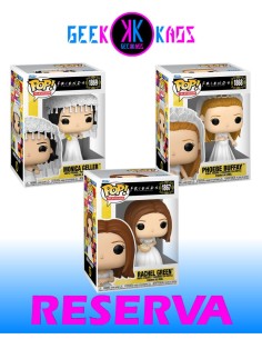 3-PACK - FUNKO POP! FRIENDS - RACHEL GREEN 1867, PHOEBE BUFFAY 1868, MONICA GELLER 1869