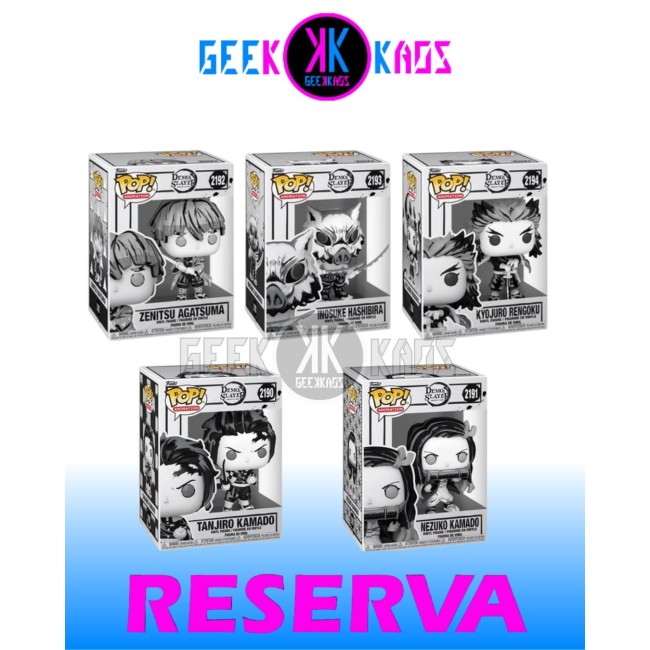 5-PACK - FUNKO POP! - DEMON SLAYER - TANJIRO 2190, NEZUKO 2191, ZENITSU 2192, INOSUKE 2193, RENGOKU 2194