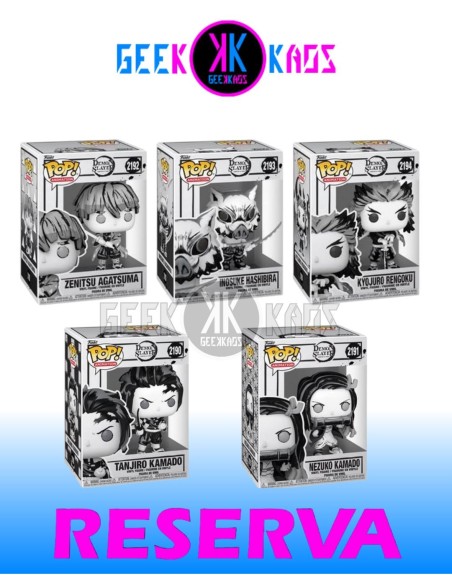 5-PACK - FUNKO POP! - DEMON SLAYER - TANJIRO 2190, NEZUKO 2191, ZENITSU 2192, INOSUKE 2193, RENGOKU 2194