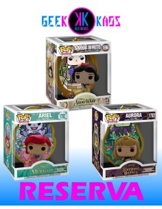 3-PACK FUNKO POP! DELUXE - DISNEY - SNOW WHITE 1694, ARIEL 1702, AURORA 1703