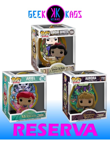 3-PACK FUNKO POP! DELUXE - DISNEY - SNOW WHITE 1694, ARIEL 1702, AURORA 1703