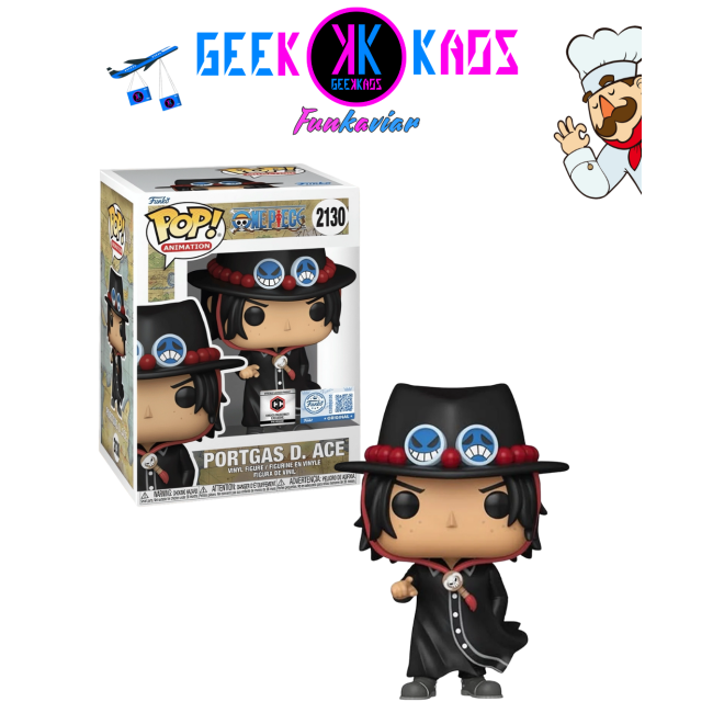 FUNKO POP! - ONE PIECE - PORTGAS D. ACE 2130 (CHALICE STICKER)
