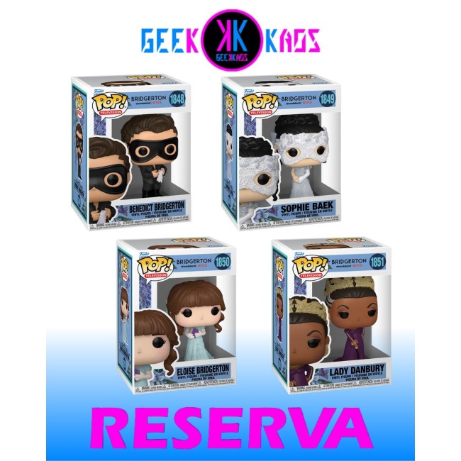 4-PACK - FUNKO POP! - BRIDGERTON - BENEDICT BRIDGERTON 1848, SOPHIE BAEK 1849, ELOISE BRIDGERTON 1850, LADY DANBURY 1851