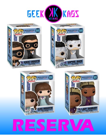 4-PACK - FUNKO POP! - BRIDGERTON - BENEDICT BRIDGERTON 1848, SOPHIE BAEK 1849, ELOISE BRIDGERTON 1850, LADY DANBURY 1851