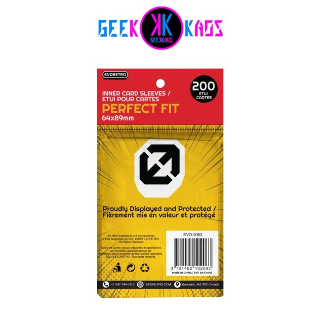 FUNDAS TCG - PERFECT FIT TRANSPARENTES (200 FUNDAS) - EVORETRO