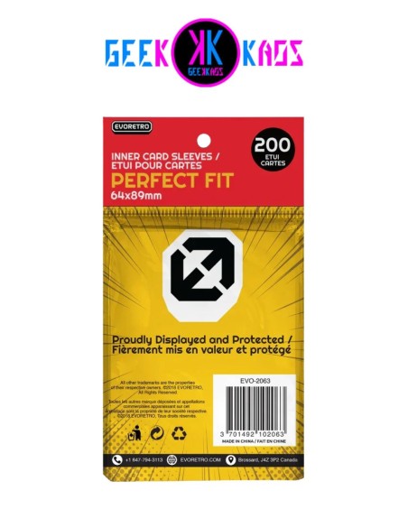 FUNDAS TCG - PERFECT FIT TRANSPARENTES (200 FUNDAS) - EVORETRO