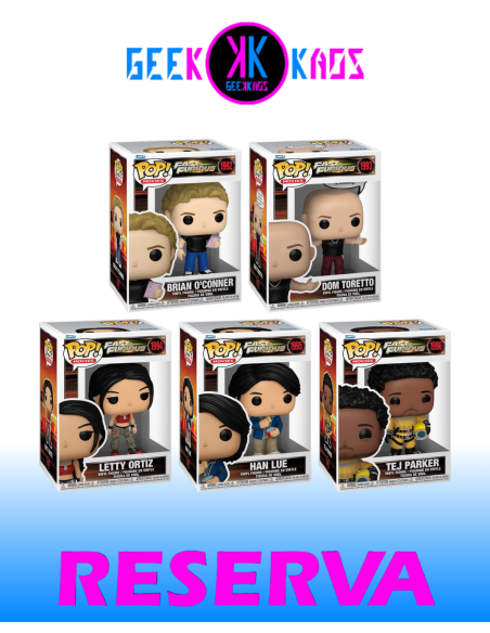5-PACK - FUNKO POP! FAST & FURIOUS - BRIAN O'CONNER 1992, DOM TORETTO 1993, LETTY ORTIZ 1994, HAN LUE 1995, TEJ PARKER 1996