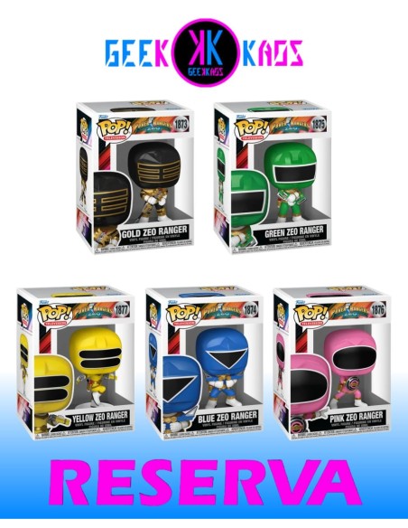 5-PACK - FUNKO POP! POWER RANGER ZEO - GOLD 1873, BLUE 1874, GREEN 1875, PINK 1876, YELLOW 1877