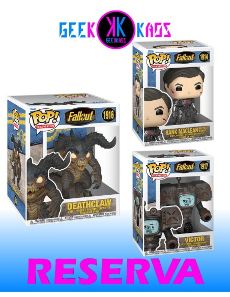 3-PACK - FUNKO POP! FALLOUT - HANK MACLEAN IN POWER ARMOR 1914, VICTOR 1917, DEATHCLAW 1916