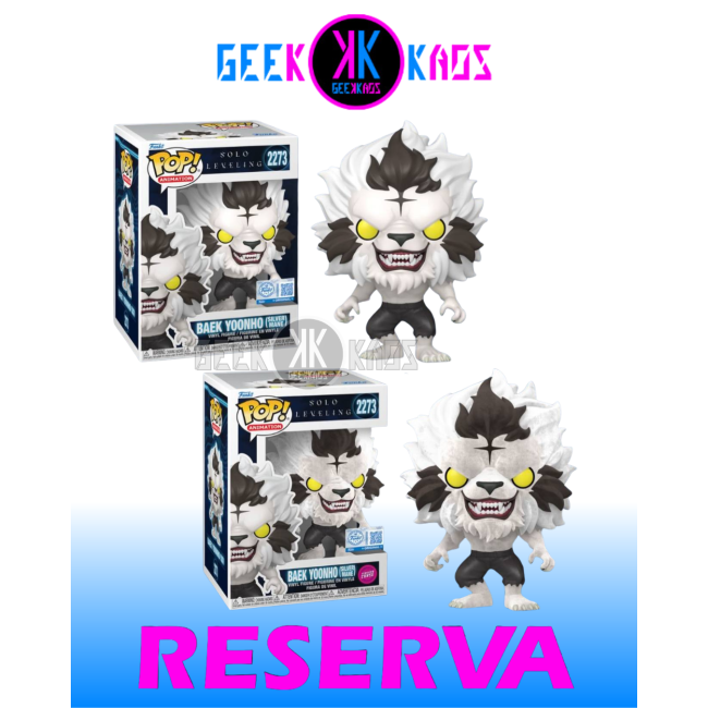 FUNKO POP! - SOLO LEVELING - BAEK YOONHO (silver mane) BUNDLE REGULAR + CHASE
