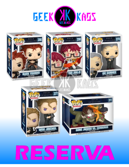 5-PACK - FUNKO POP! - SOLO LEVELING - BAEK 2268 , CHOI 2269  , GUNHEE 2270  , JINCHUL 2271, JINWOO VS CERBERUS 2272