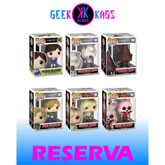 6-PACK - FUNKO POP! - SILLENT HILL - ALESSA 1203, NURSE 1204, PYRAMID 1205, JAMES 1206, HEATHER 1208, ROBBIE 1209