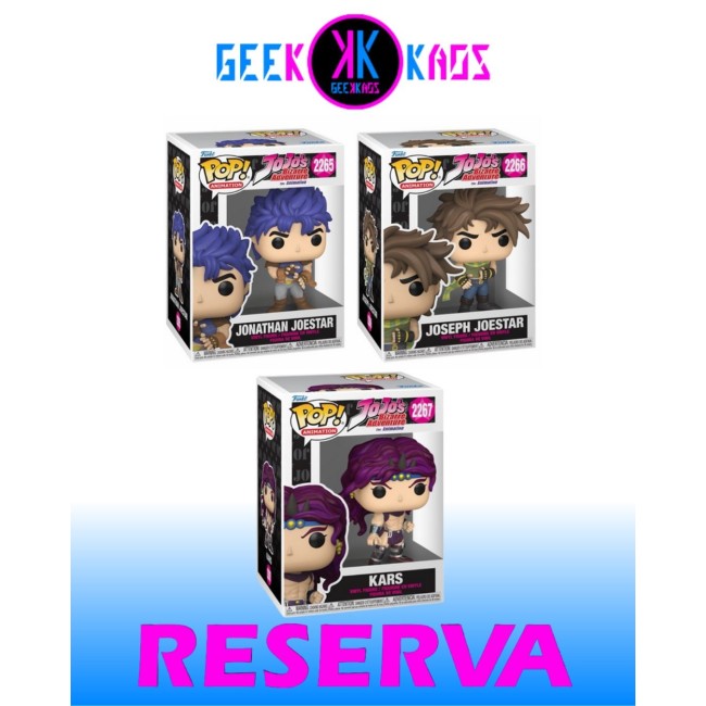3-PACK - FUNKO POP! JOJO´S BIZARRE ADVENTURE - JONATHAN JOESTAR 2265, JOSEPH JOESTAR 2266, KARS 2267