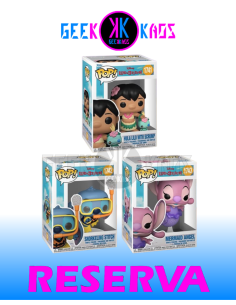 3-PACK FUNKO POP! - DISNEY - HULA LILO WITH SCRUMP1741, SNORKELING STITCH 1742, MERMAID ANGEL 1743