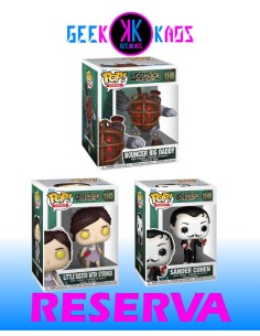 3-PACK - FUNKO POP! BIOSHOCK - LITTLE SISTER WITH SYRINGE 1143, SANDER COHEN 1144, BOUNCER BIG DADDY 1145