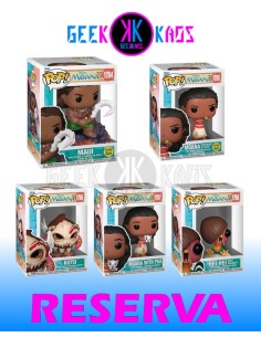 5-PACK - FUNKO POP! MOANA - MAUI 1764, MOANA 1765, KOTU 1766. MOANA 1767, HEI HEI 1768