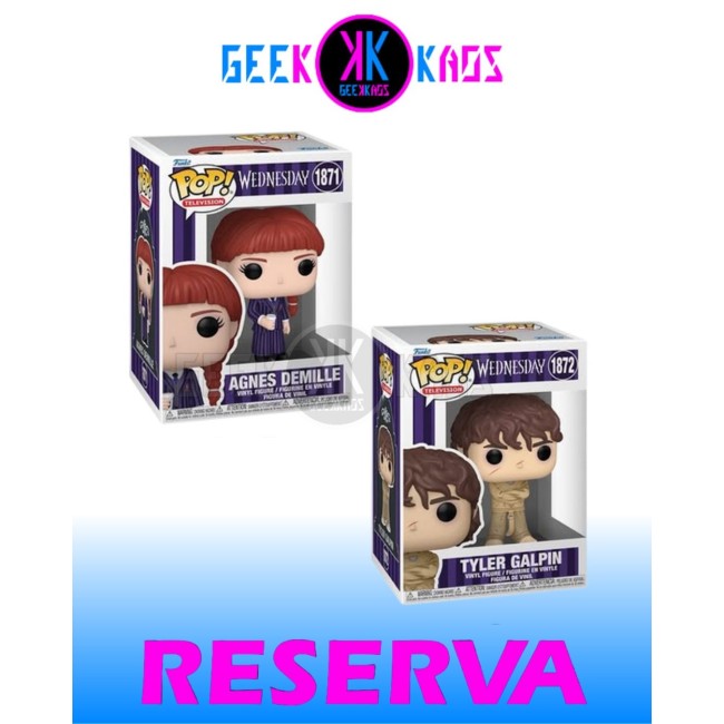 2-PACK - FUNKO POP! WEDNESDAY - AGNES DEMILLE 1871, TYLER GALPIN 1872