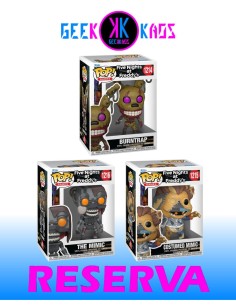 3-PACK - FUNKO POP! FIVE NIGHTS AT FREDDY´S - BURNTRAP 1214, COSTUMED MIMIC 1215, THE MIMIC 1216