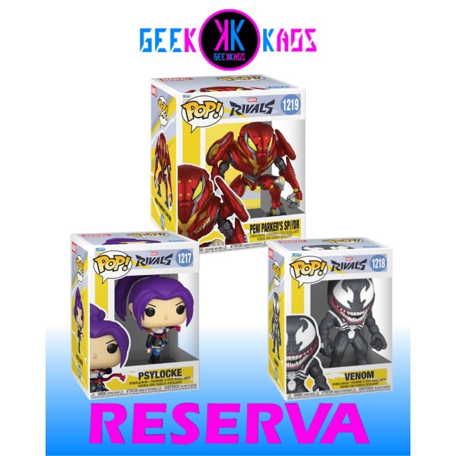3-PACK - FUNKO POP! MARVEL RIVALS - PSYLOCKE 1217, VENOM 1218, PENI PARKER´S SP/DR 1219