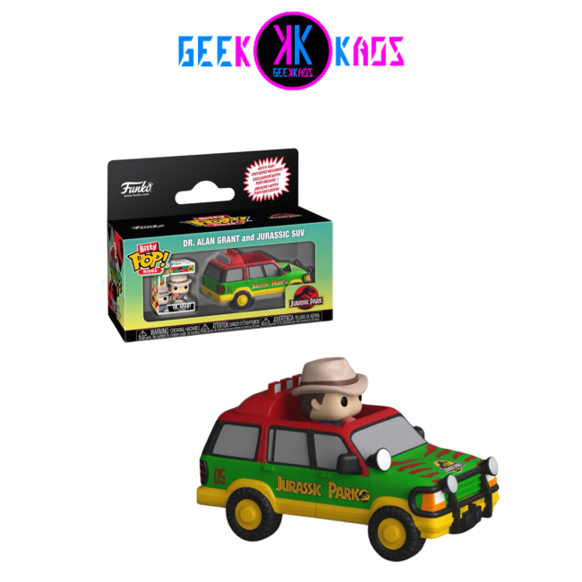 BITTY POP! RIDE - JURASSIC PARK - DR. ALAN GRANT AND JURASSIC SUV