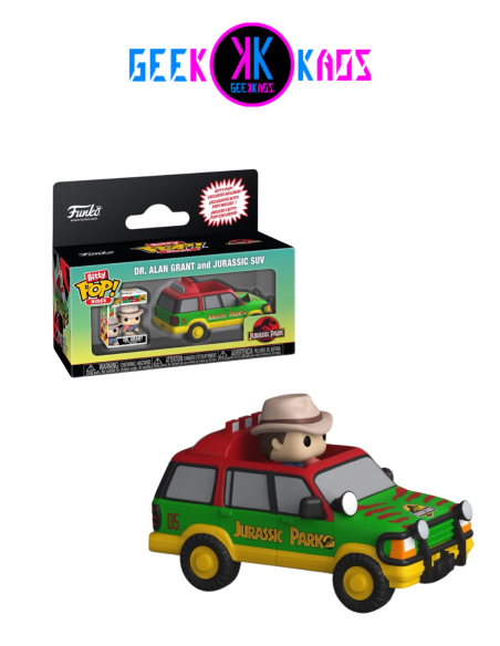 BITTY POP! RIDE - JURASSIC PARK - DR. ALAN GRANT AND JURASSIC SUV