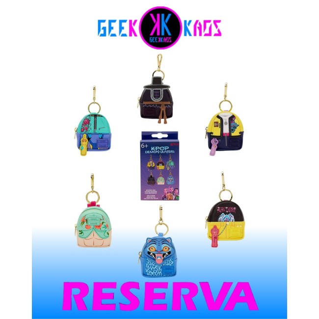 BLIND BOX - K-POP DEMON HUNTERS - MINI MOCHILA LLAVERO MYSTERY - LOUNGEFLY