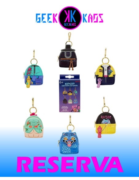 BLIND BOX - K-POP DEMON HUNTERS - MINI MOCHILA LLAVERO MYSTERY - LOUNGEFLY