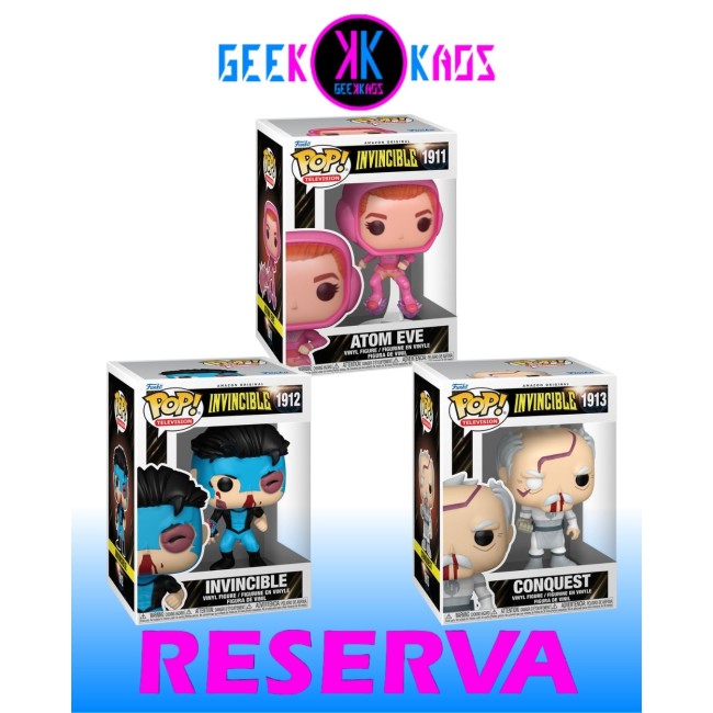 3-PACK - FUNKO POP! INVINCIBLE - ATOM EVE 1911, INVINCIBLE 1912, CONQUEST 1913