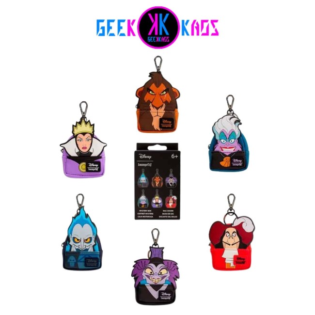 BLIND BOX - DISNEY VILLAINS - MINI MOCHILA LLAVERO MYSTERY - LOUNGEFLY