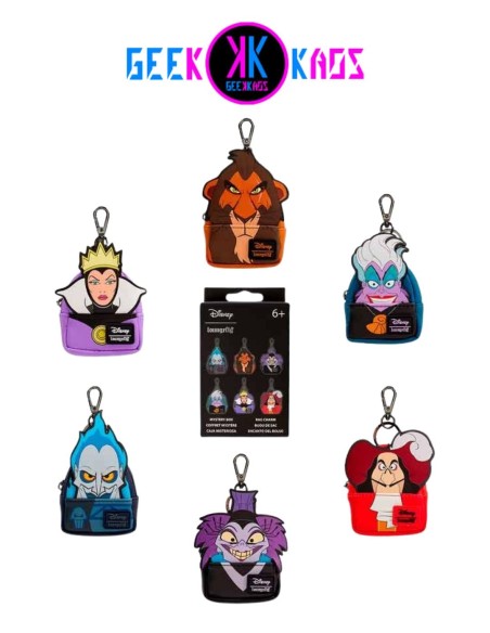 BLIND BOX - DISNEY VILLAINS - MINI MOCHILA LLAVERO MYSTERY - LOUNGEFLY