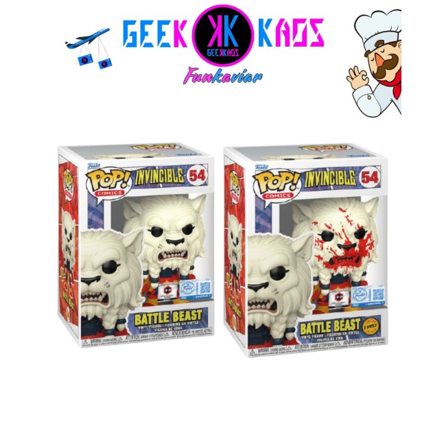 FUNKO POP! - INVINCIBLE - BATTLE BEAST 54 BUNDLE (CHALICE PRE-RELEASE STICKER)