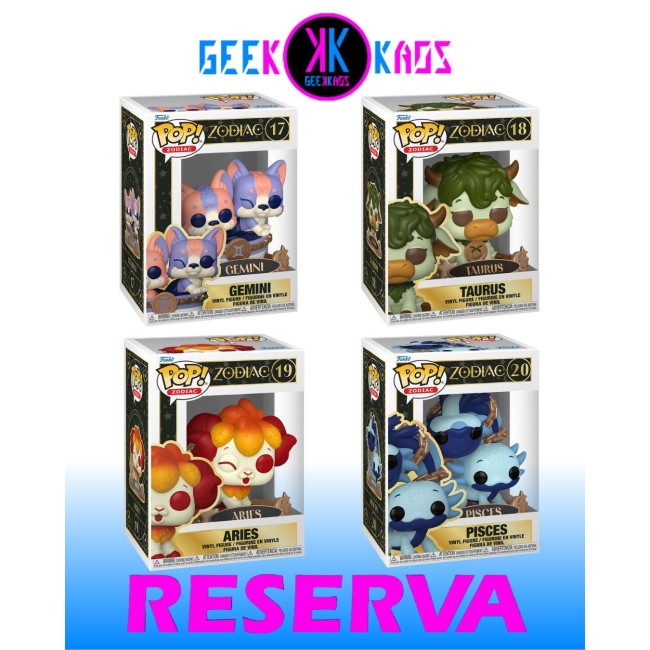 4-PACK - FUNKO POP! ZODIAC - GEMINI 17, TAURUS 18, ARIES 19, PISCES 20