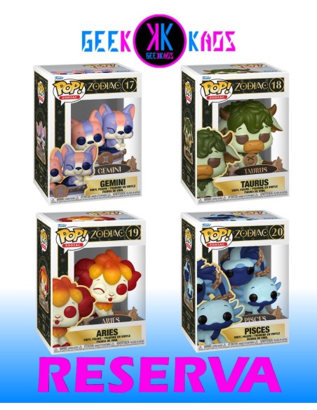 4-PACK - FUNKO POP! ZODIAC - GEMINI 17, TAURUS 18, ARIES 19, PISCES 20