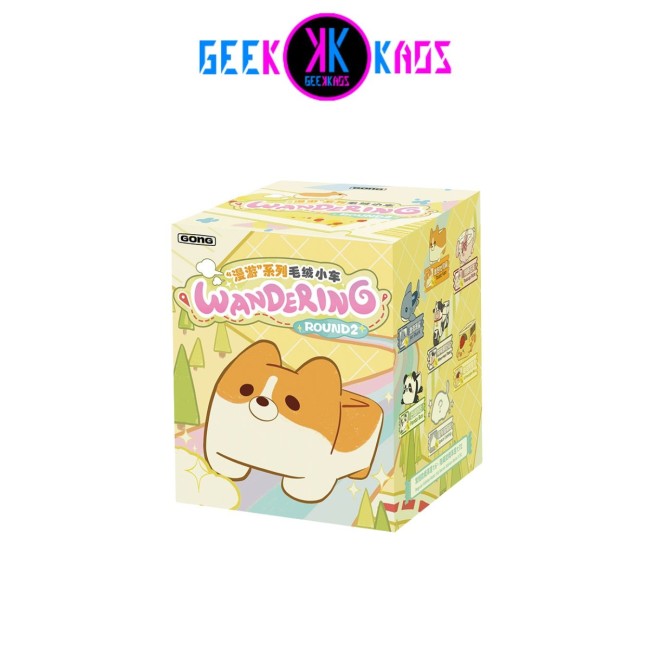 POP MART - GONG - ORIGINAL ROAMING SERIES PLUSH TOY CAR ROUND2 - 8,5-12,5 CM