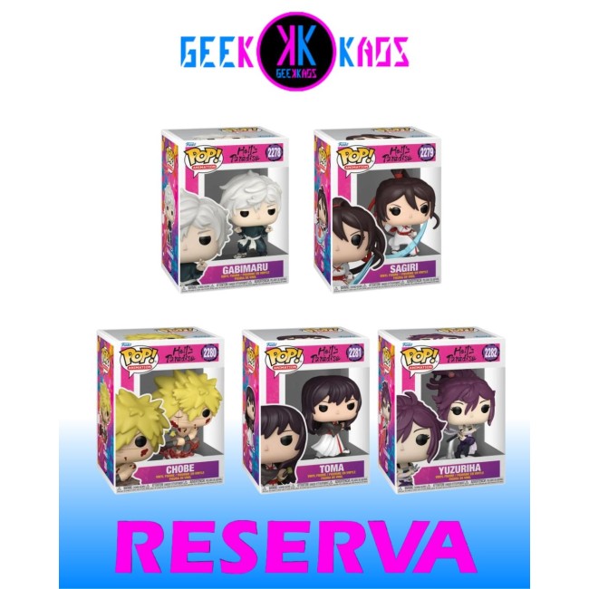 5-PACK - FUNKO POP! HELL´S PARADISE - GABIMARU 2278, SAGIRI 2279, CHOBE 2280, TOMA 2281, YUZURINHA 2282