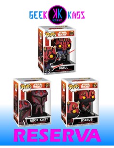 3- PACK - FUNKO POP! STAR WARS - MAUL 828, ROOK KAST 829, ICARUS 830